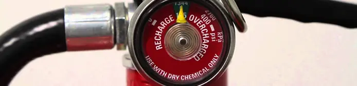 buckeye charge gauge on a fire extinguisher